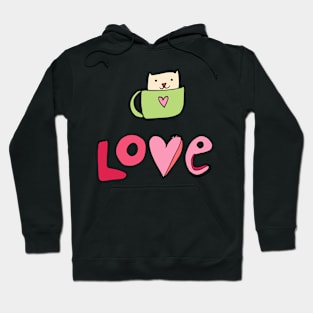 Cat Cup Love Hoodie